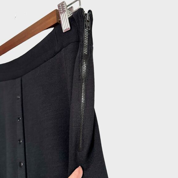 Vintage Dirada Button Front Knit Wool Midi Skirt Black Size 14 - Picture 5 of 9